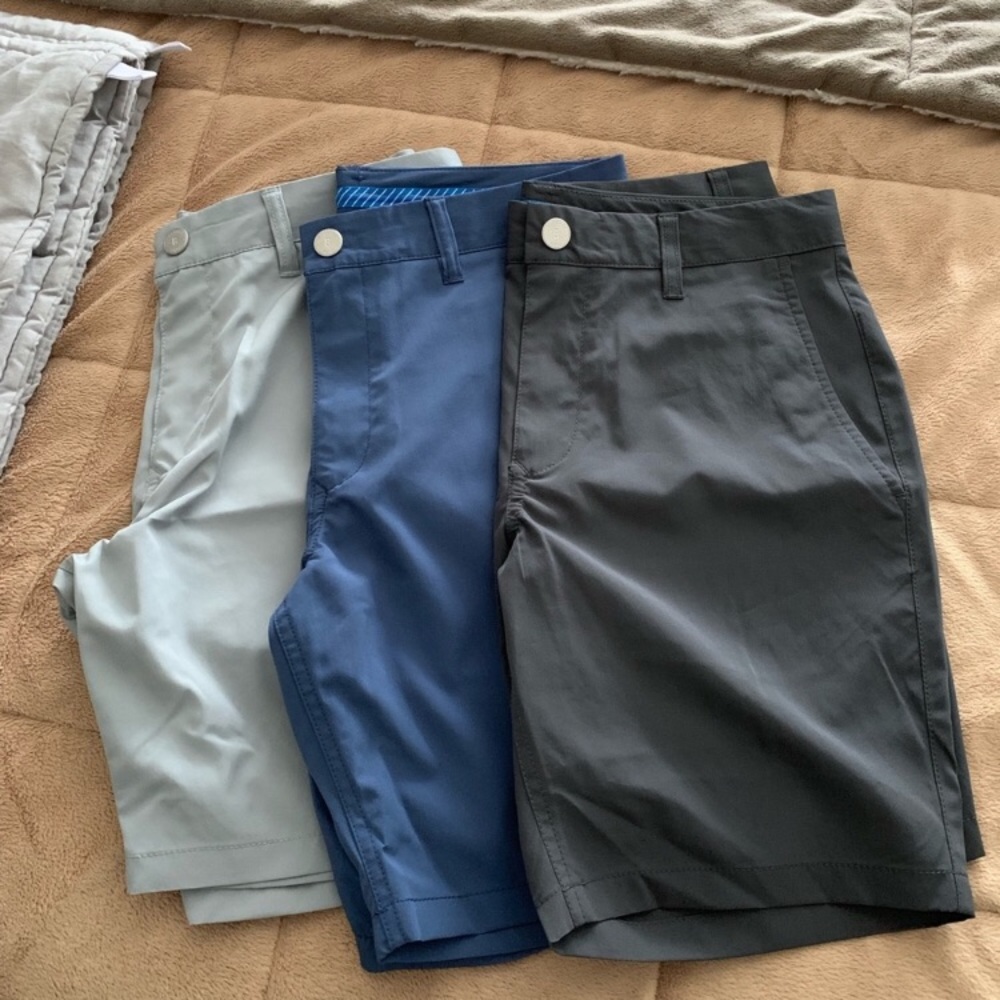 (3) Bonobos Lightweight golf shorts 29w 8” inseam